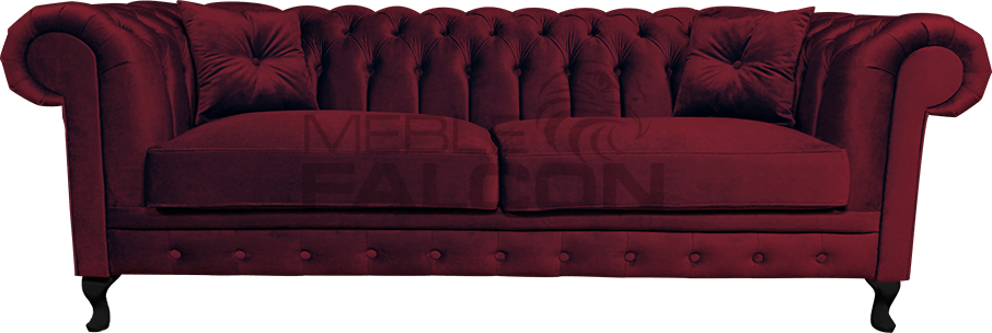 sofa chesterfield venezia czerwona bordo producent