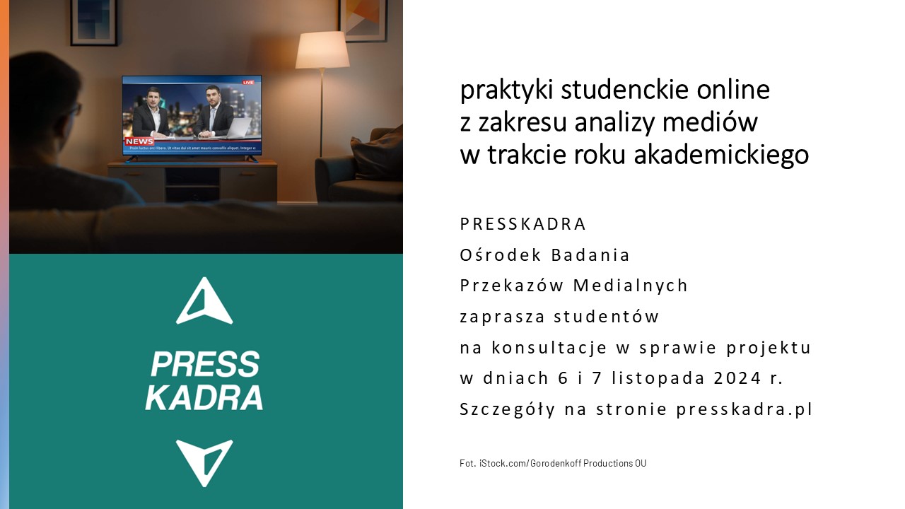 Praktyki studenckie online z analizy mediów w trakcie roku akademickiego