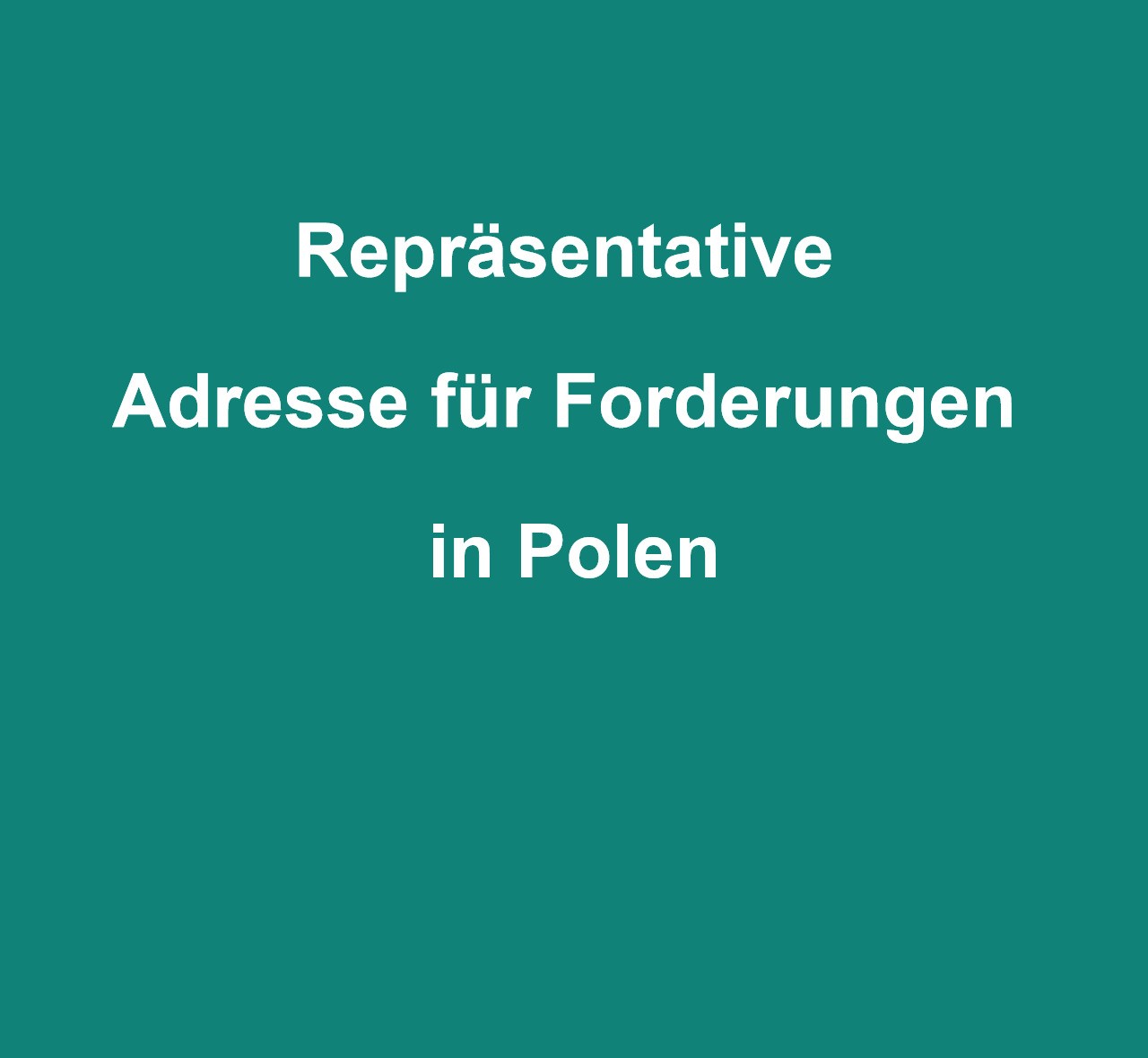 Reprsentative Adresse fr Forderungen in Polenjpeg