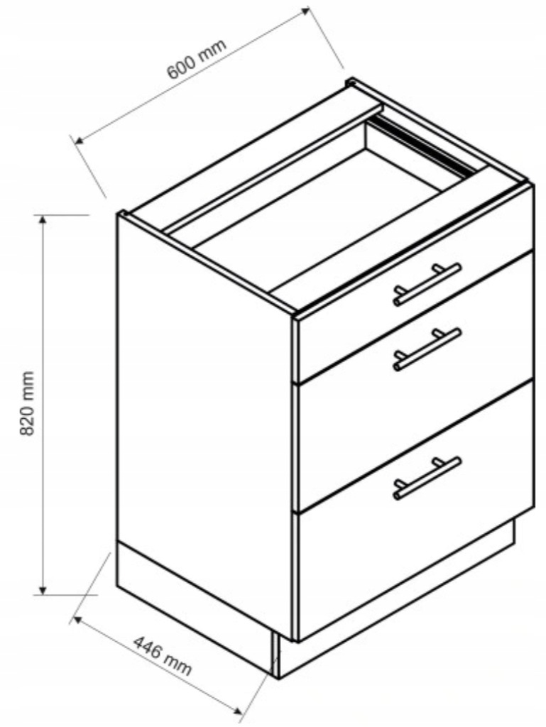 WYSPA 147,4 + szafka D60 S/3, DO20, D60 S/3 - CZARNY MAT + DĄB WOTAN