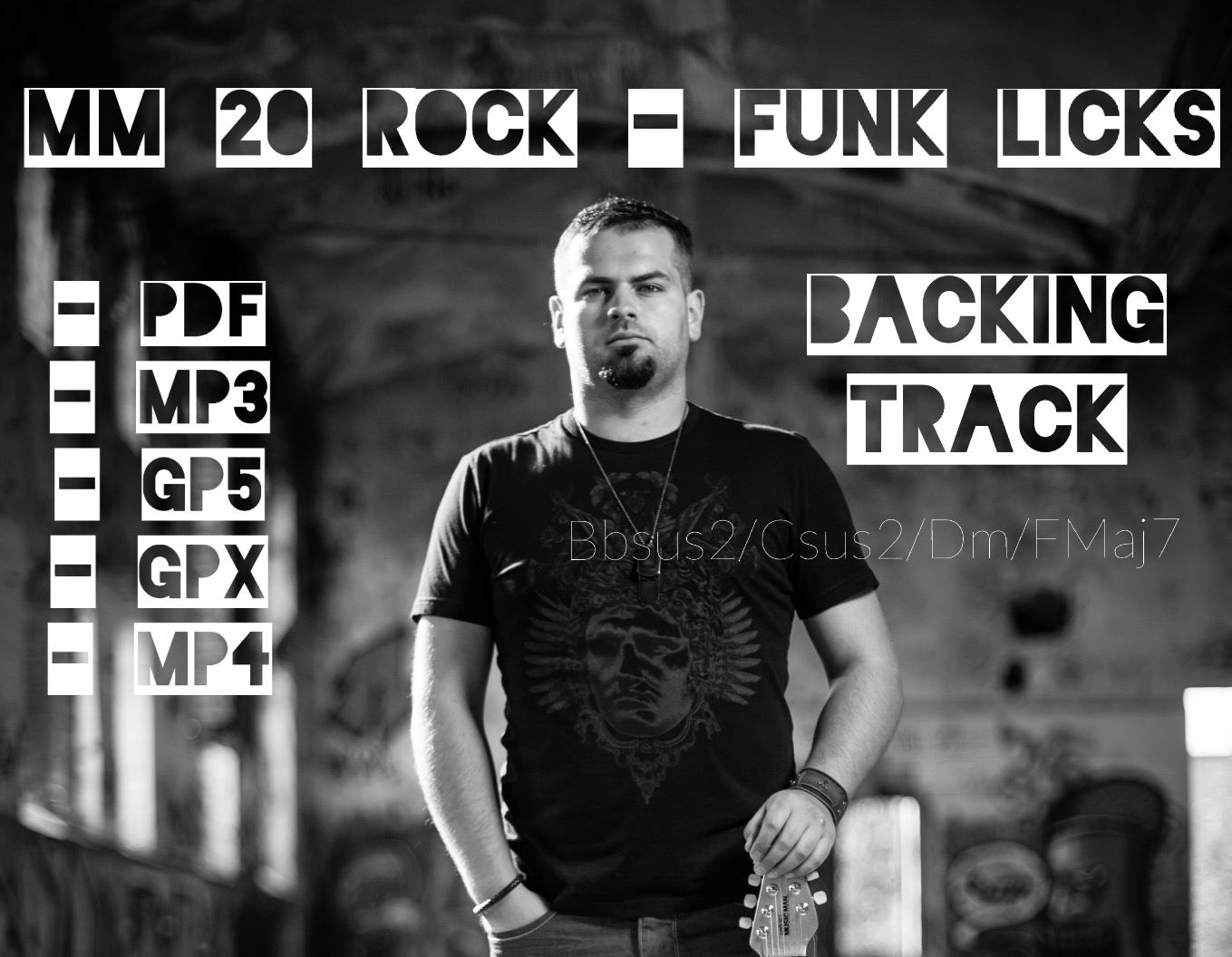 MM 20 Rock-Funk Licks, Full Backing Track, D minor, 120bpm