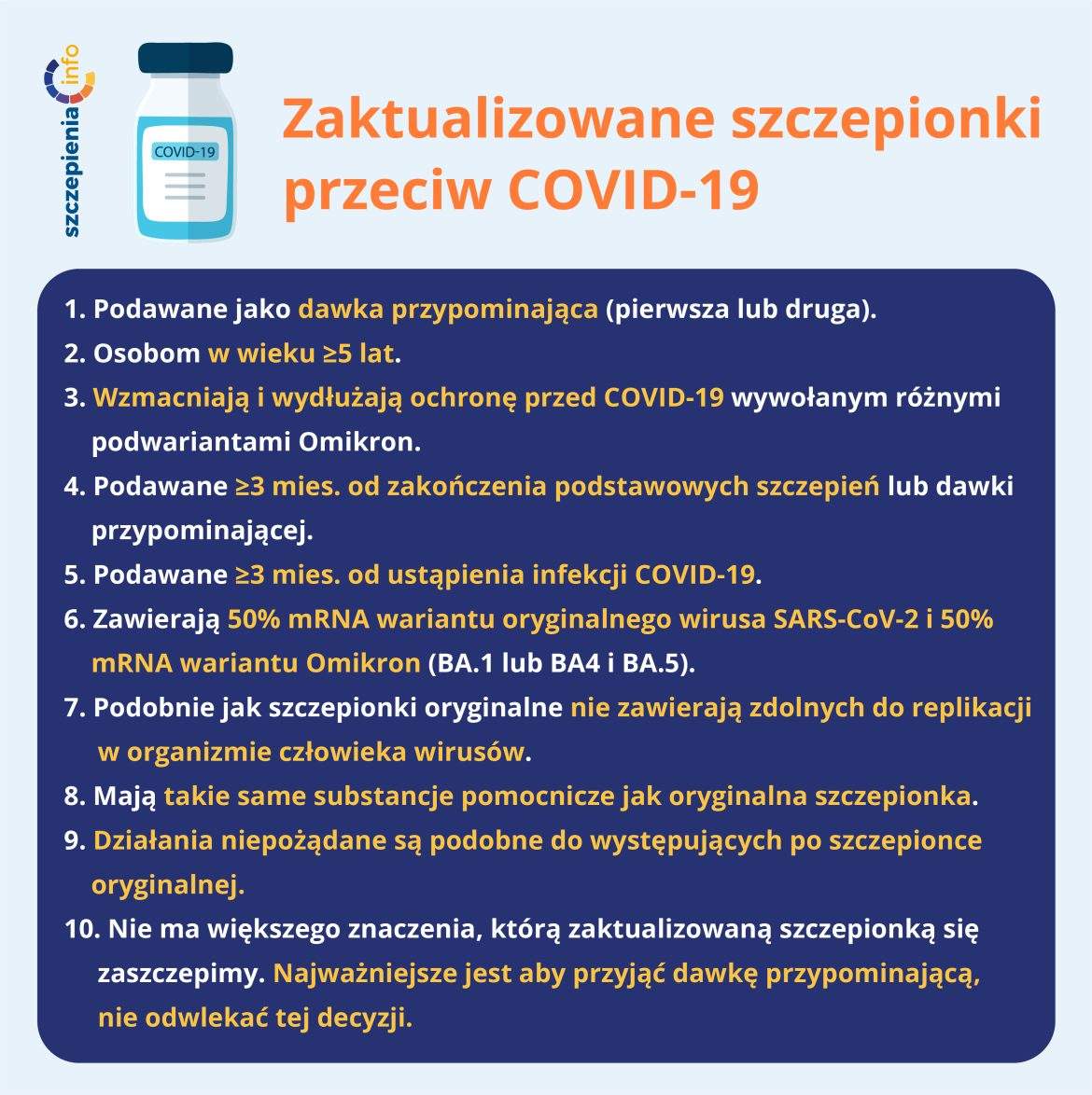 Zaktualizowane szczepionki przeciw COVID-19