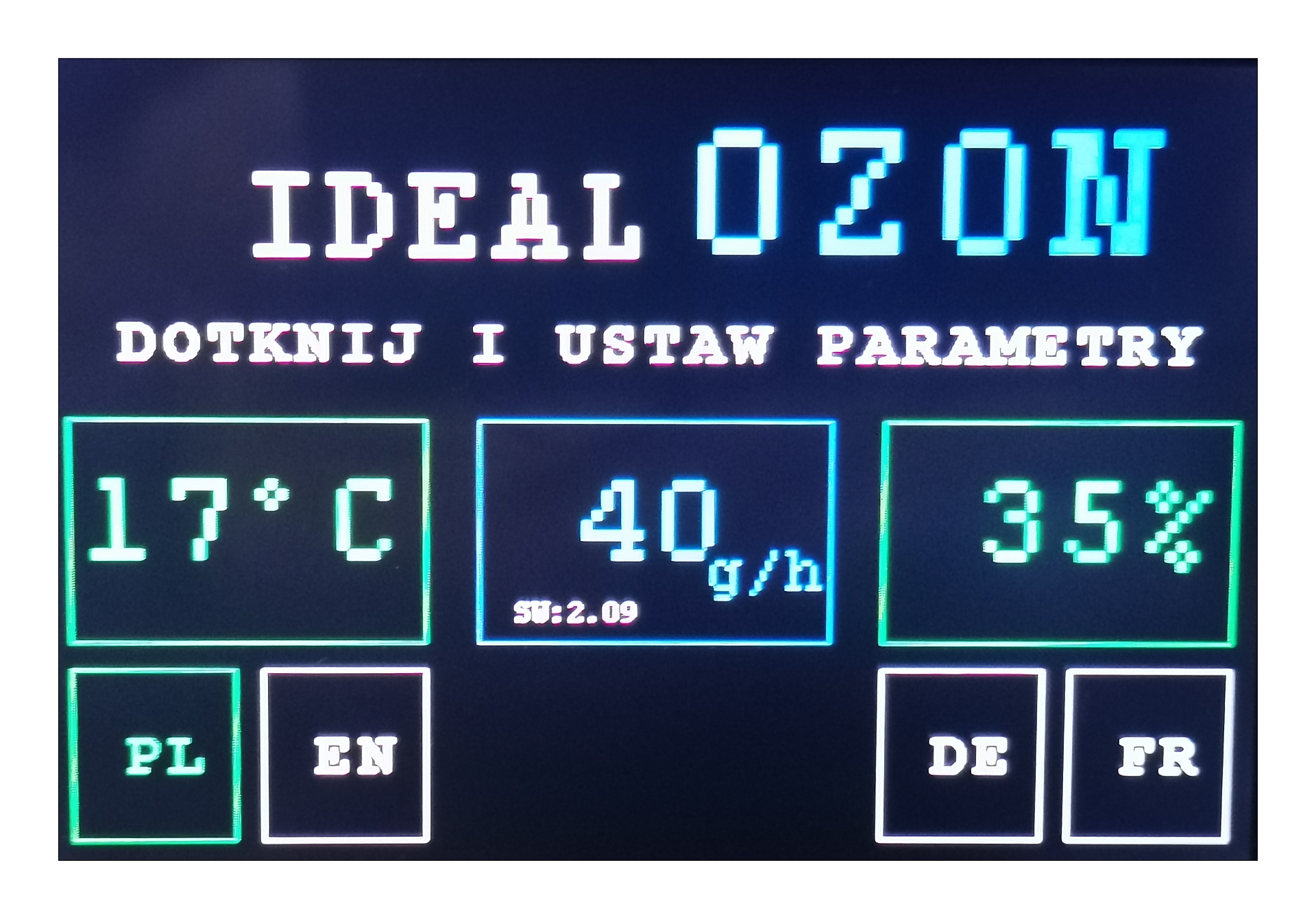 Ozonator kwarcowy V3T regulacja ozonu 4-40 g/h z  przystawką