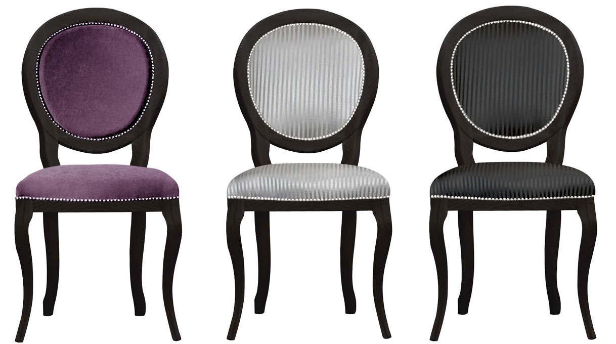 perfekcyjne krzesło tapicerowane krzesło szare fioletowe czarne ozdobne krzesło do jadalni sypialni