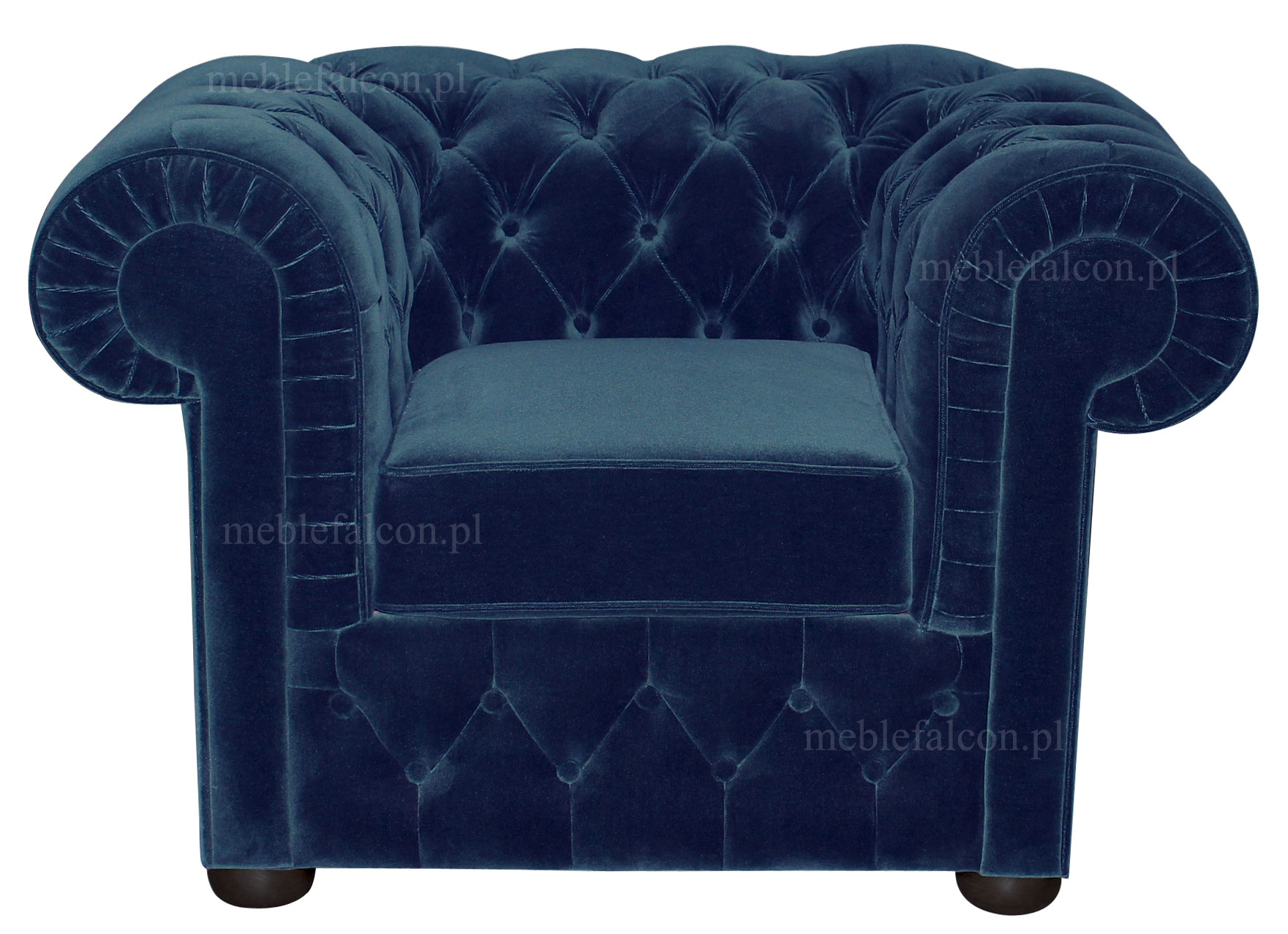 fotel chesterfield pikowany tkanina materiał tanio niebieski plusz fotel do salonu gabinetu biura