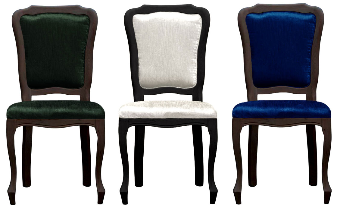 idealnie wykonane krzesło tapicerowane materiałem nóżki ludwik producent mebli szczecin kraków
