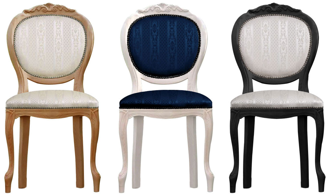 perfekcyjnie wykonane rewelacyjne ozdobne krzesło tapicerowane siedzisko i oparcie krzesło medalion 