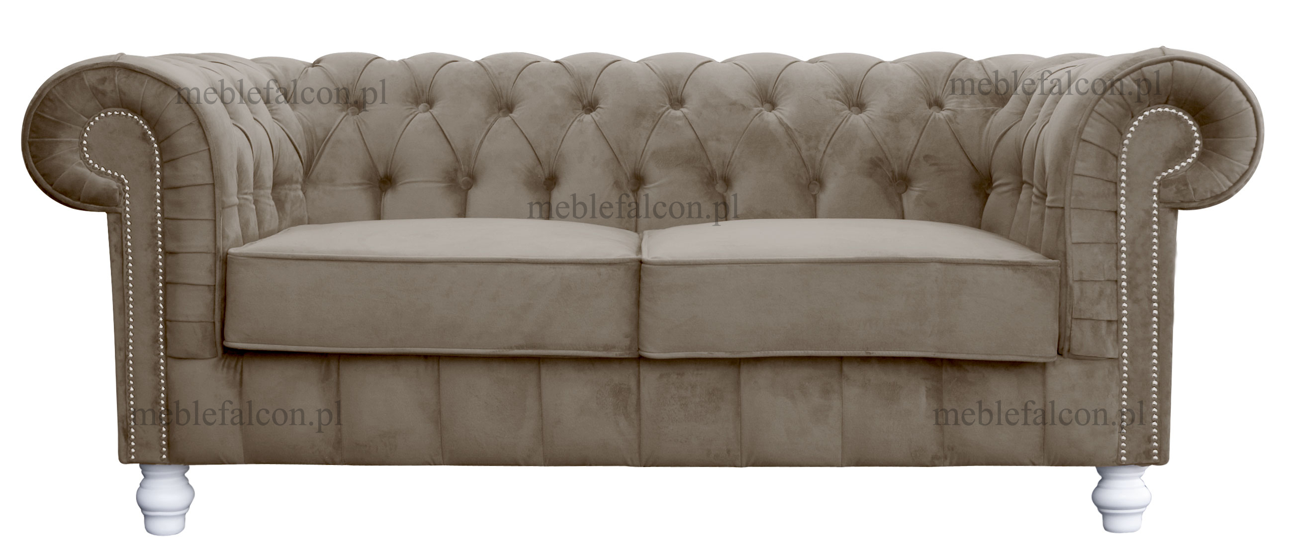 piekna sofa w stylu chesterfield pikowane oparcie z guzikami sofa salonowa ozdobna wygodne siedzisko