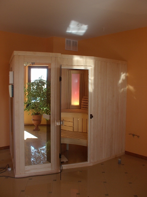 nietypowa, indywidualna, bogato wyposażona sauna